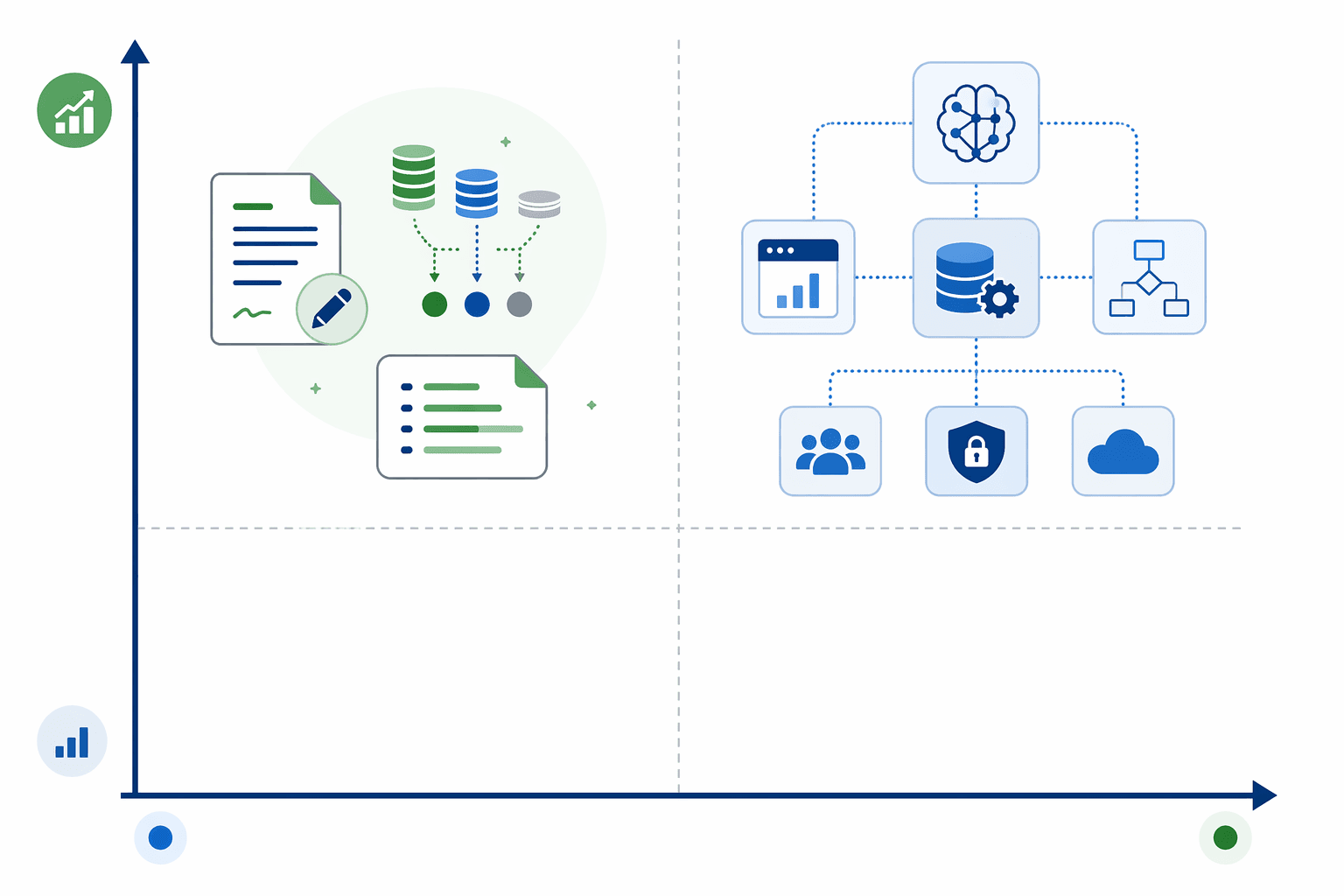 A prioritization matrix showing high-impact, low-complexity procurement AI use cases