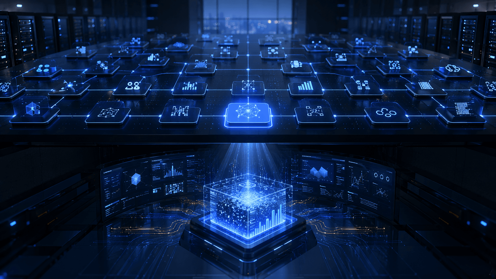 Horizontal enterprise AI platform with one elevated inventory optimization node
