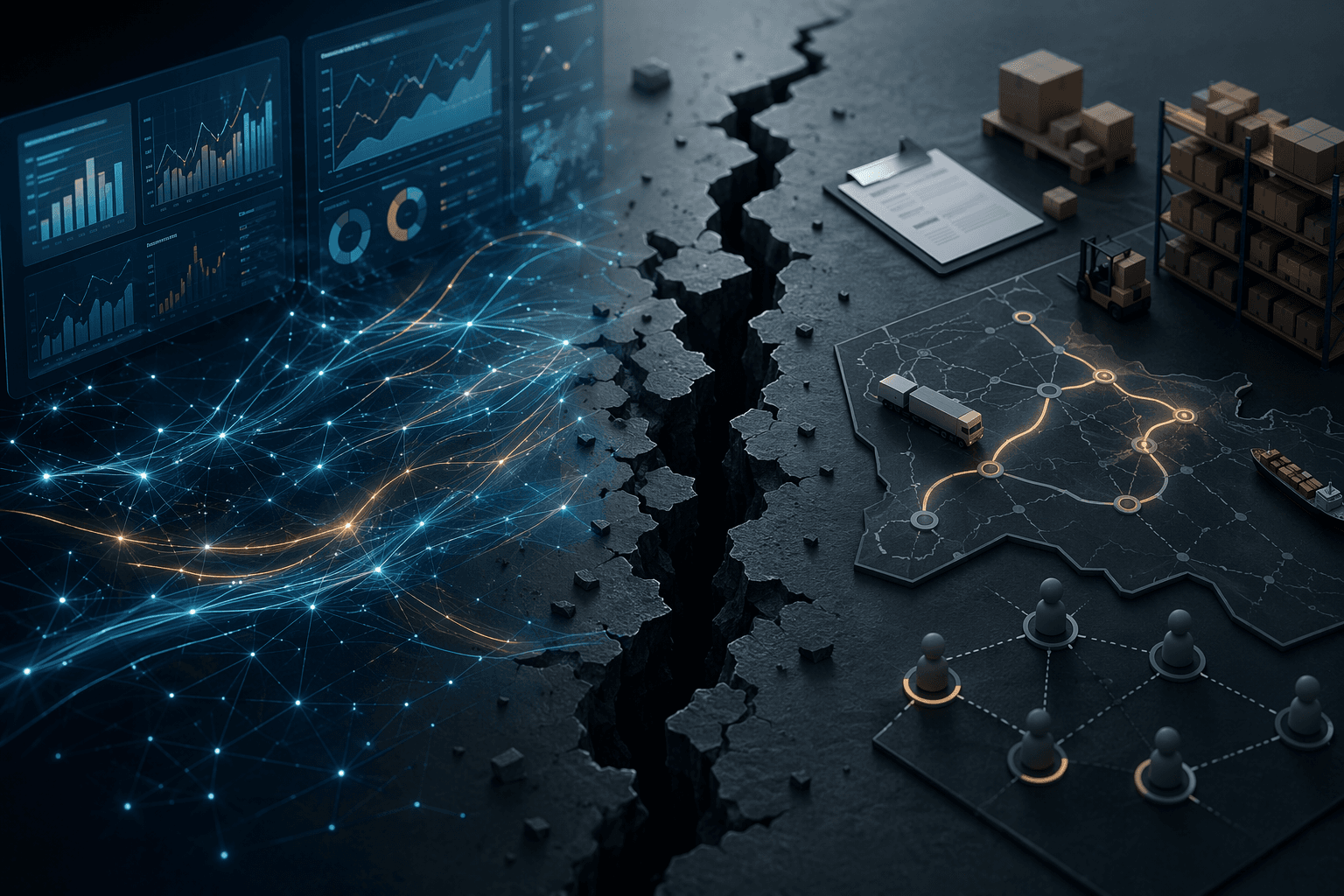 Supply chain predictive analytics separated from disconnected purchase orders and inventory decisions
