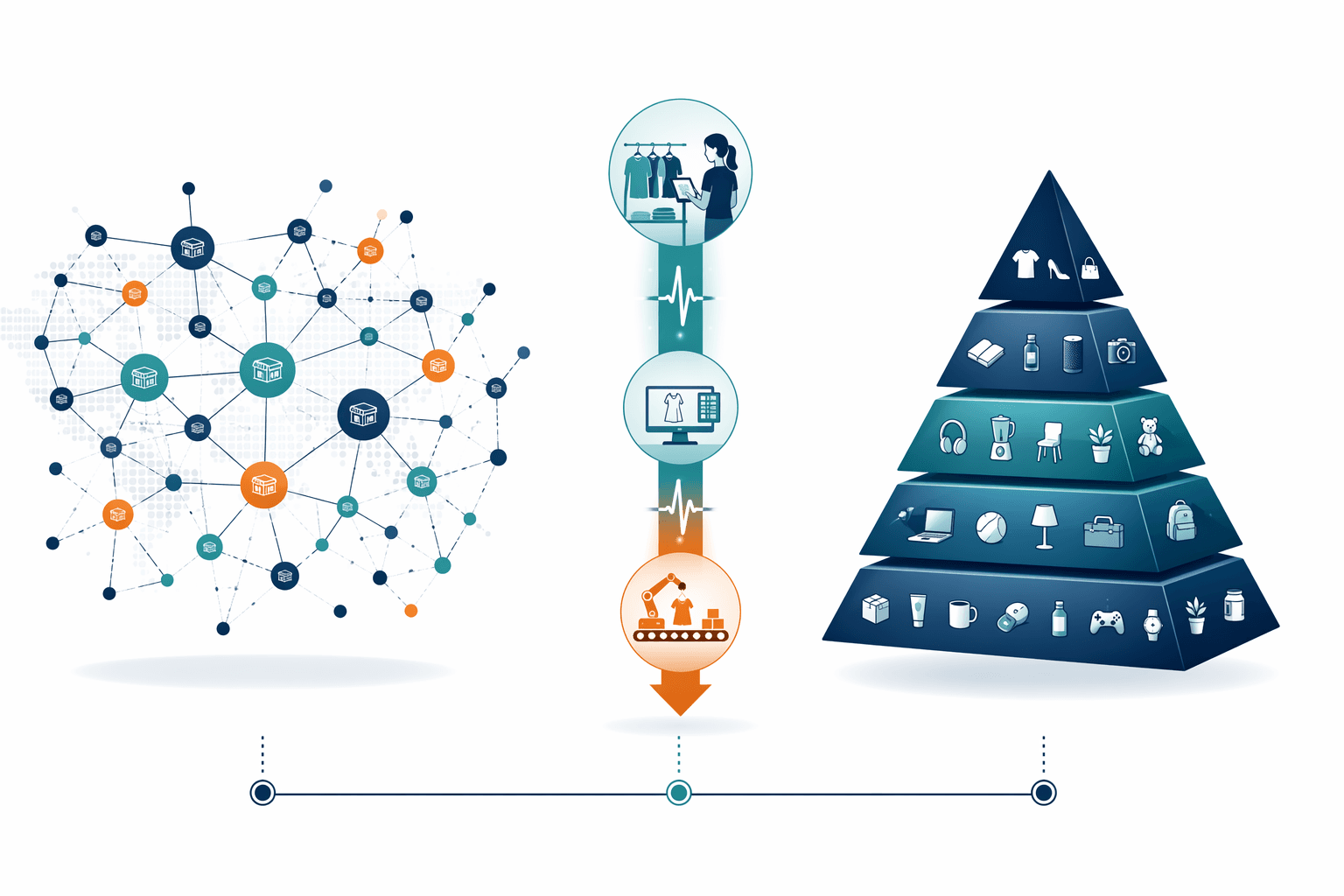 Three predictive analytics architecture patterns showing breadth, speed, and catalog depth