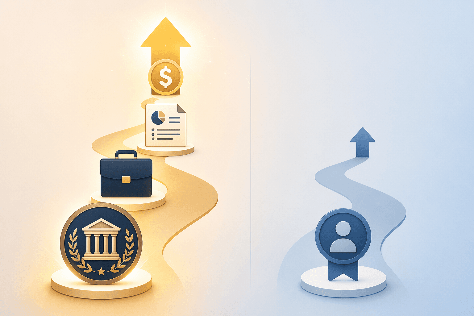 Comparison of an institution-backed AI supply chain credential pathway and a simpler badge pathway