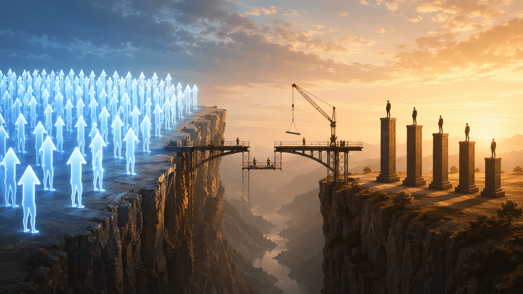 Conceptual gap between high AI adoption intent and low strategic readiness