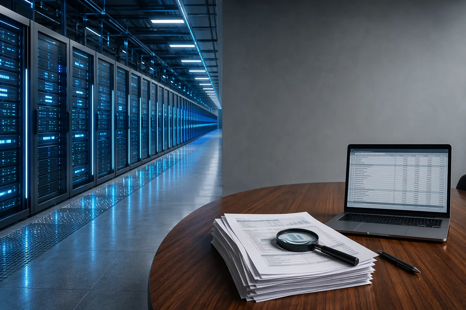 AI infrastructure spending contrasted with enterprise software due diligence
