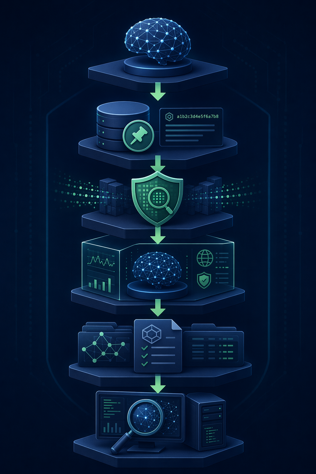 Six-layer AI supply chain defense framework with model registry, commit pinning, safetensors scanning, sandbox evaluation, AI BOM documentation, and forensic AI