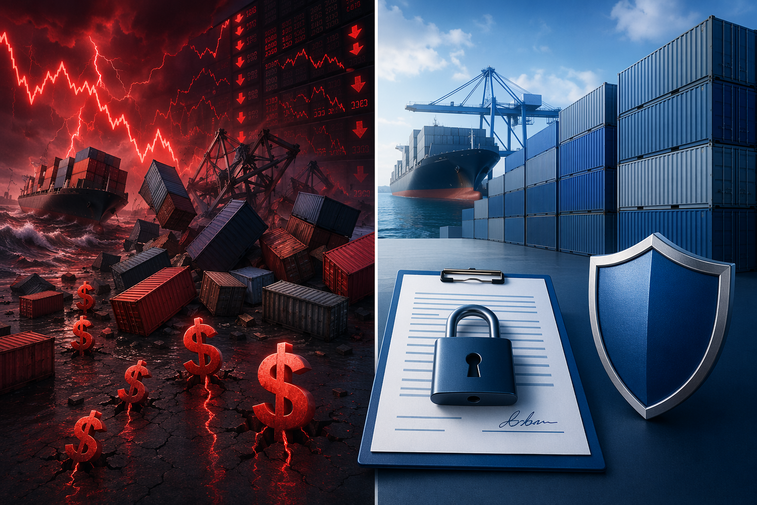Comparison of chaotic spot freight exposure and stable multi-year freight contracting