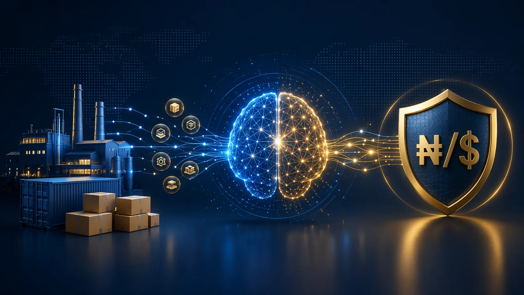 Workflow from manufacturing operations through AI forecasting to protected naira-dollar hedging