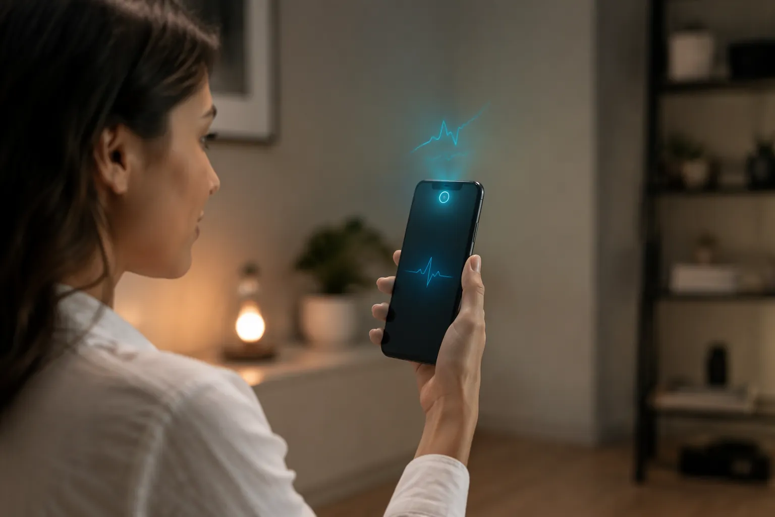 A smartphone front camera passively measuring heart rate during routine phone use
