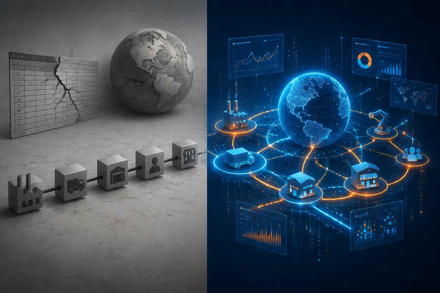 Contrasting old static cost-minimization planning with AI-powered resilience-by-design planning