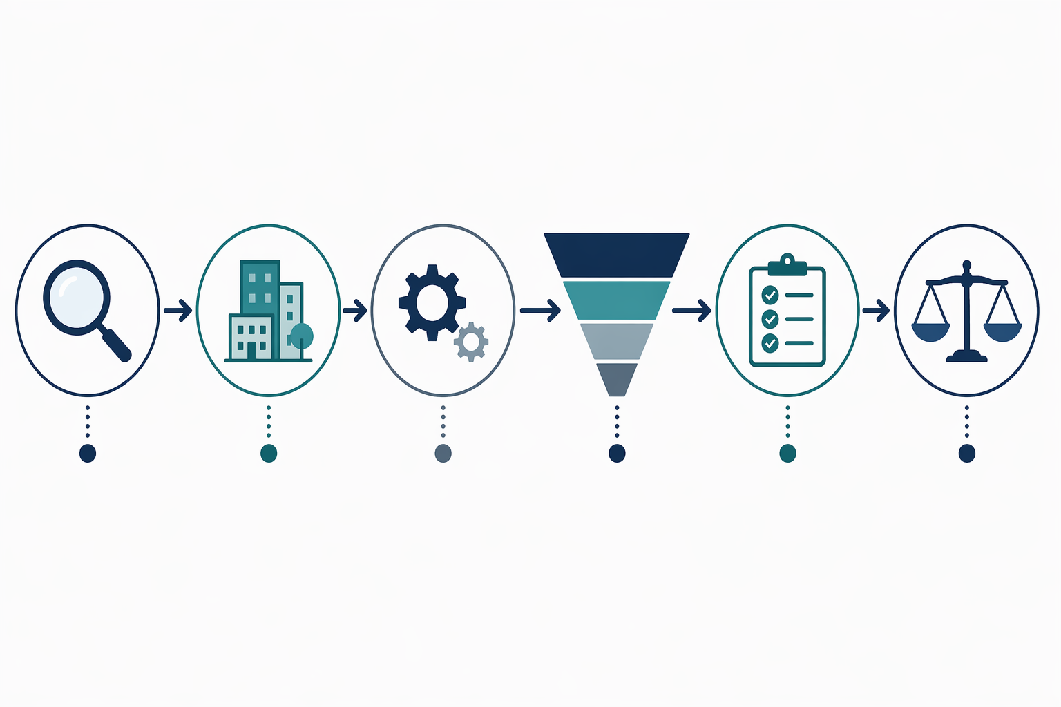 Decision flow from functional need to company ecosystem, deployment complexity, archetype selection, evaluation, and cross-archetype comparison