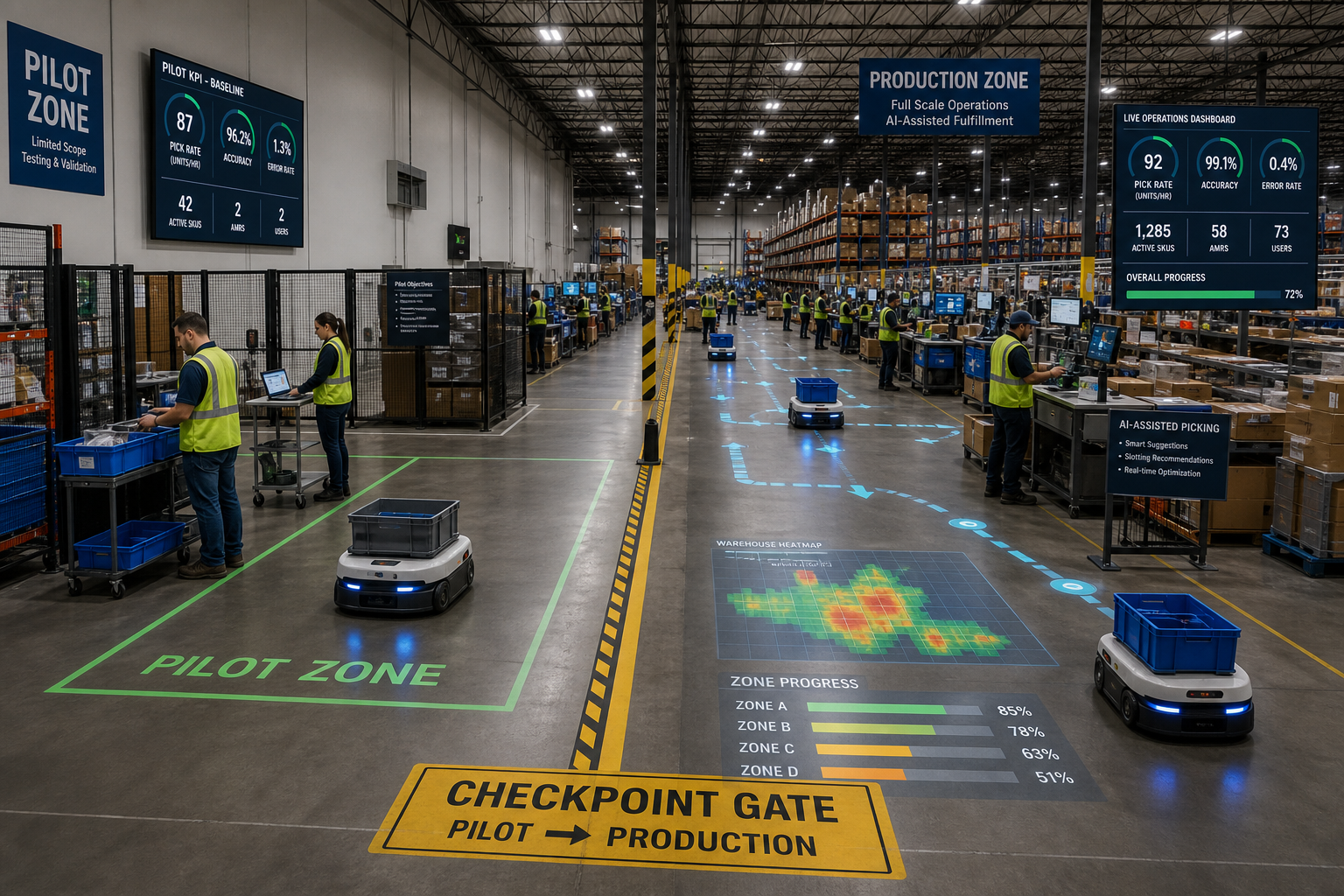 Pilot to Production: A Phase-Gate Sequencing Framework for Warehouse AI Implementation