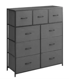 Recalled Mainstays 9-drawer fabric dresser shown in the official CPSC recall notice