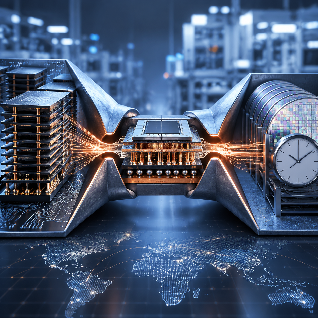 Three physical bottlenecks in a semiconductor supply chain: HBM, CoWoS packaging, and long fab lead times