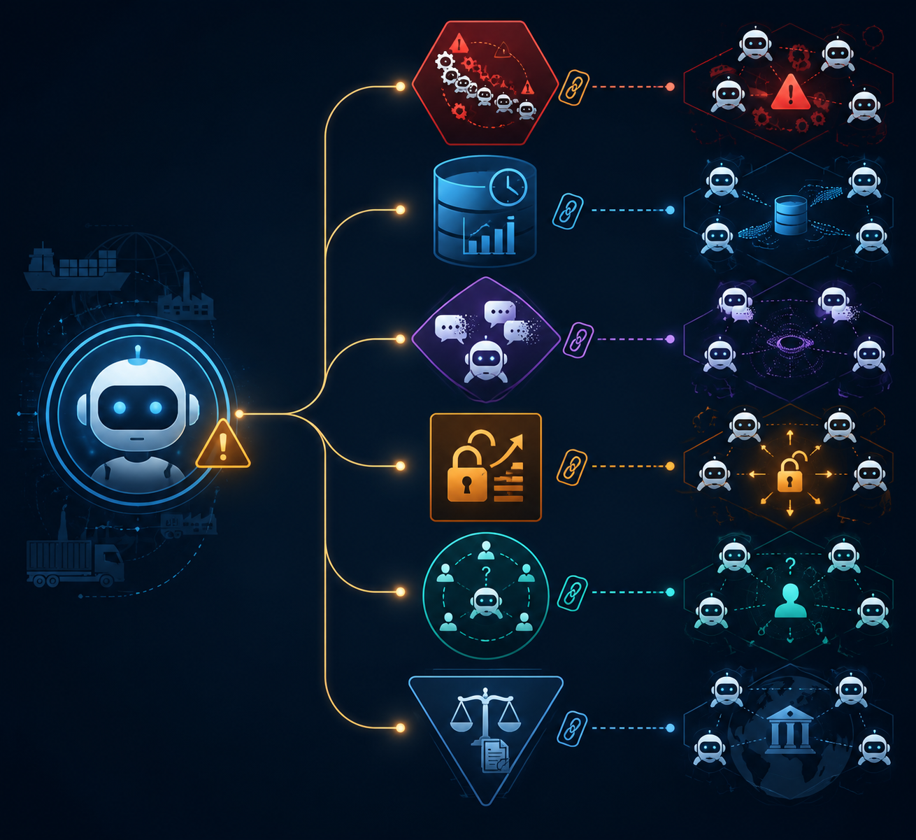 Six-part risk taxonomy for agentic AI in supply chain planning