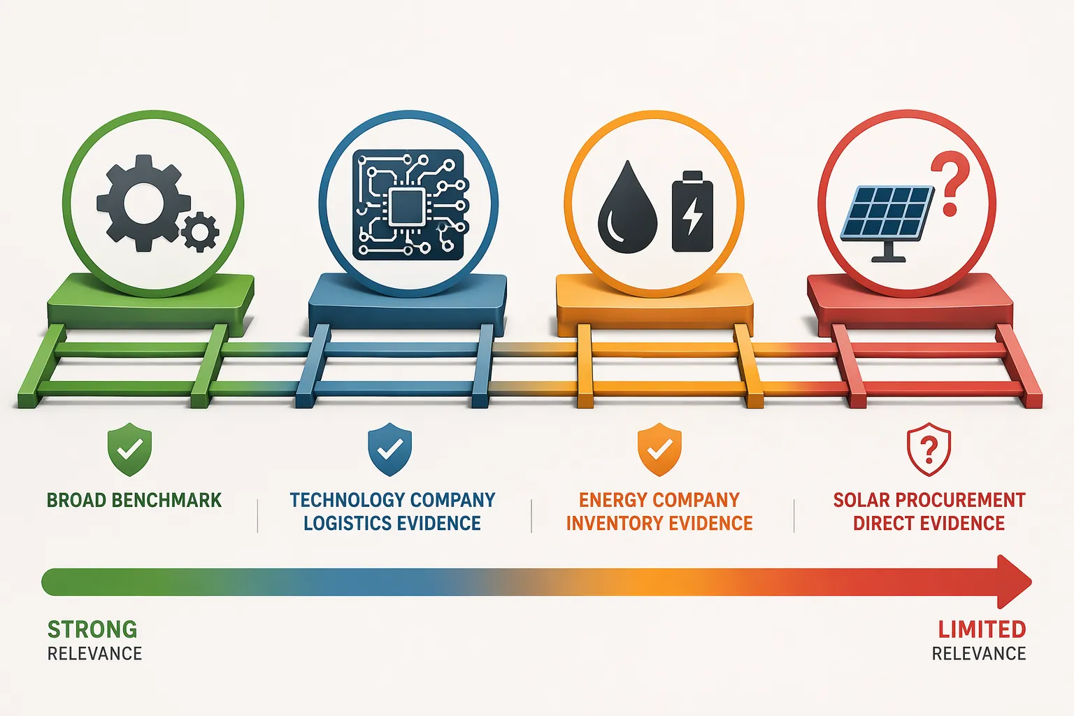 Evidence tiers for AI planning outcomes from broad benchmarks to limited solar-specific proof