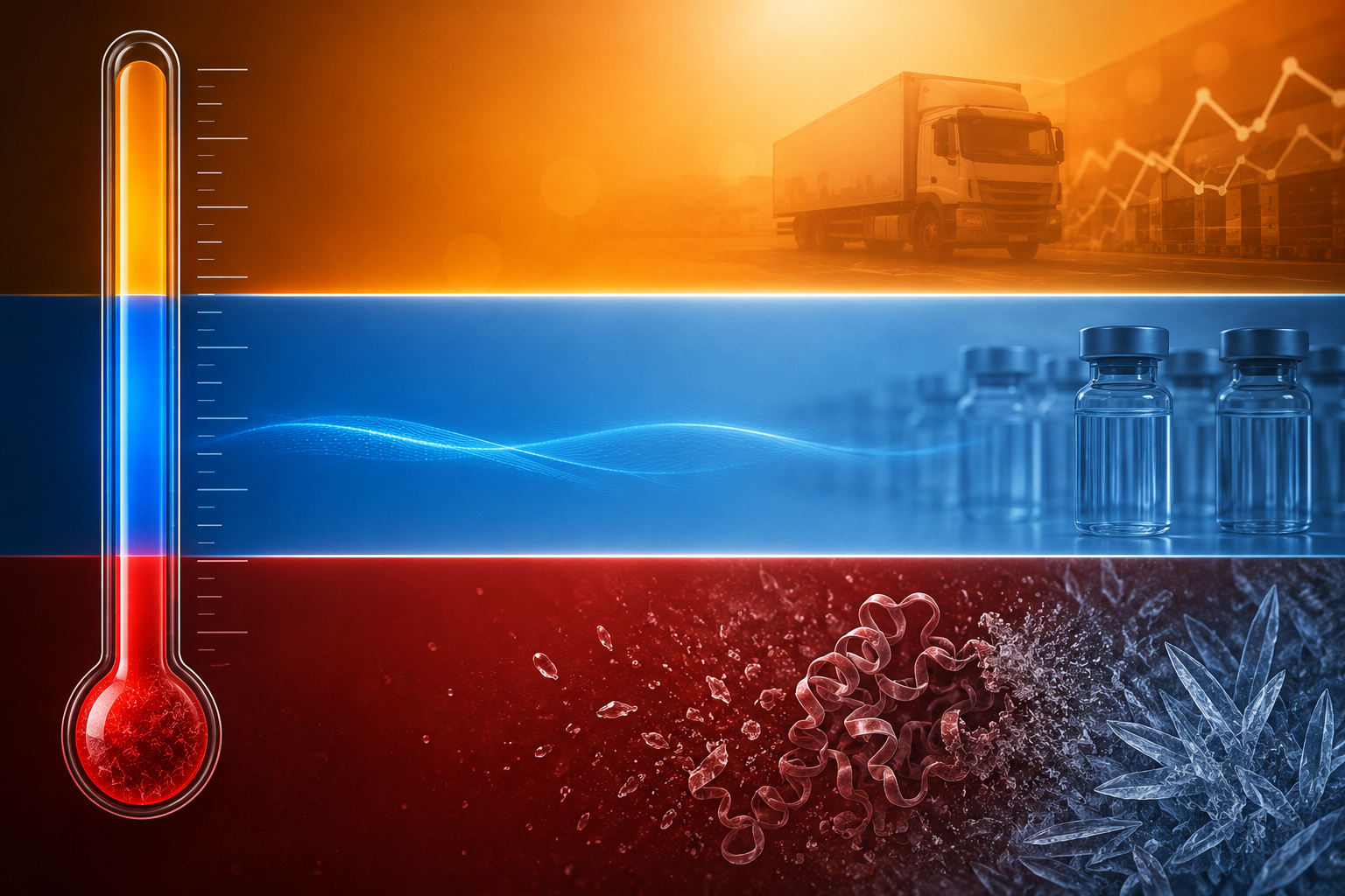 Narrow 2-8°C GLP-1 cold chain safe zone between freezing and temperature excursion risk